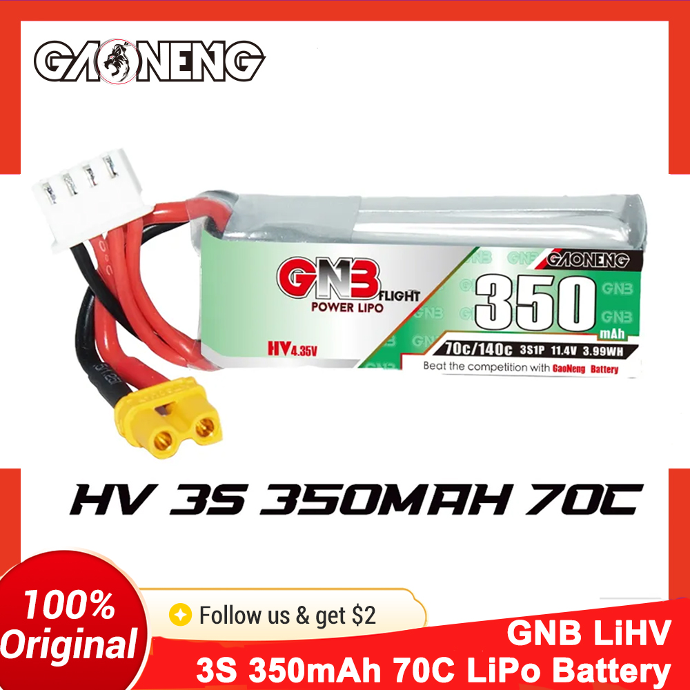 Drone Battery 3S - Gaoneng GNB 350mAh 3S 70C LiPo