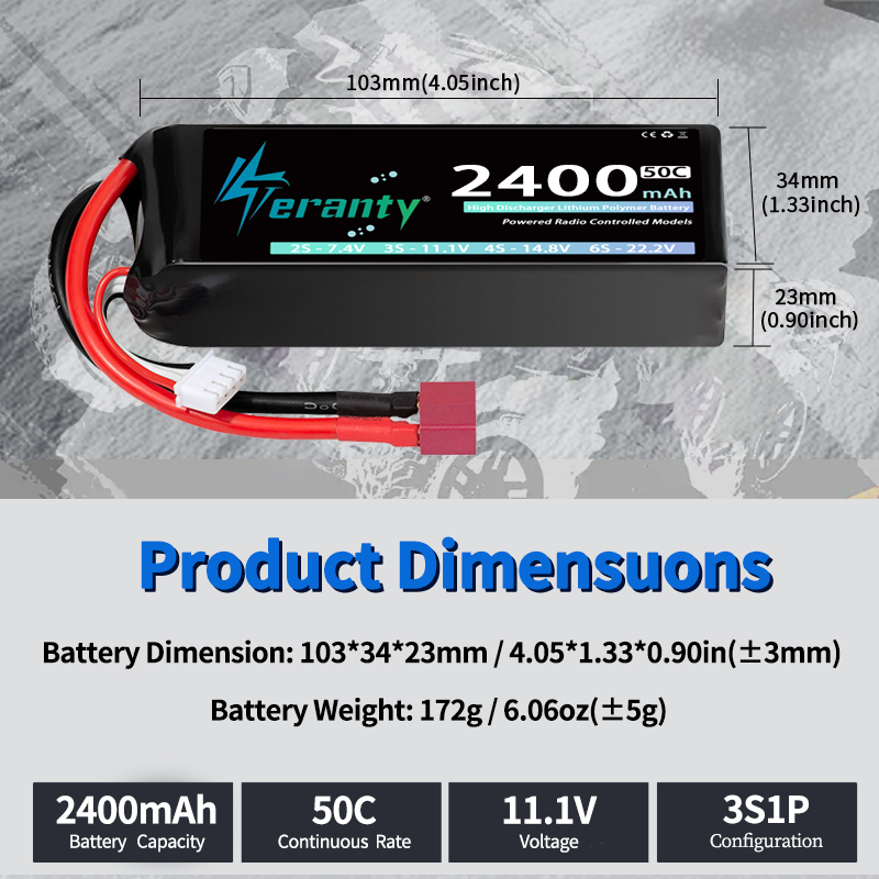 TERANTY 3S 2200/2400/2600mAh L - đánh giá và giá Drone Battery 3S