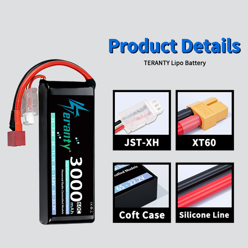 TERANTY 2S 3000mAh Lipo Batter - đánh giá và giá Drone Battery Plate