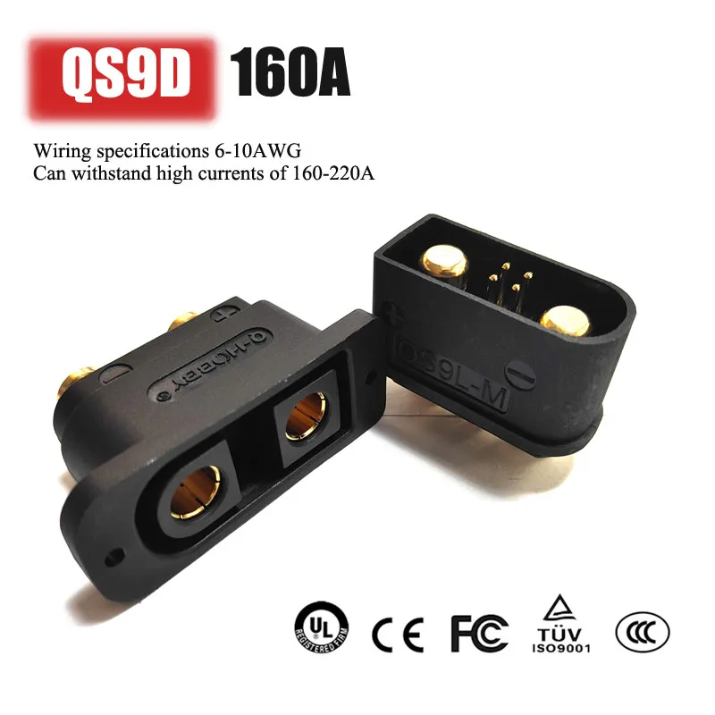 QS9D Anti Spark Connector 160A - đánh giá và giá Drone Battery Plate