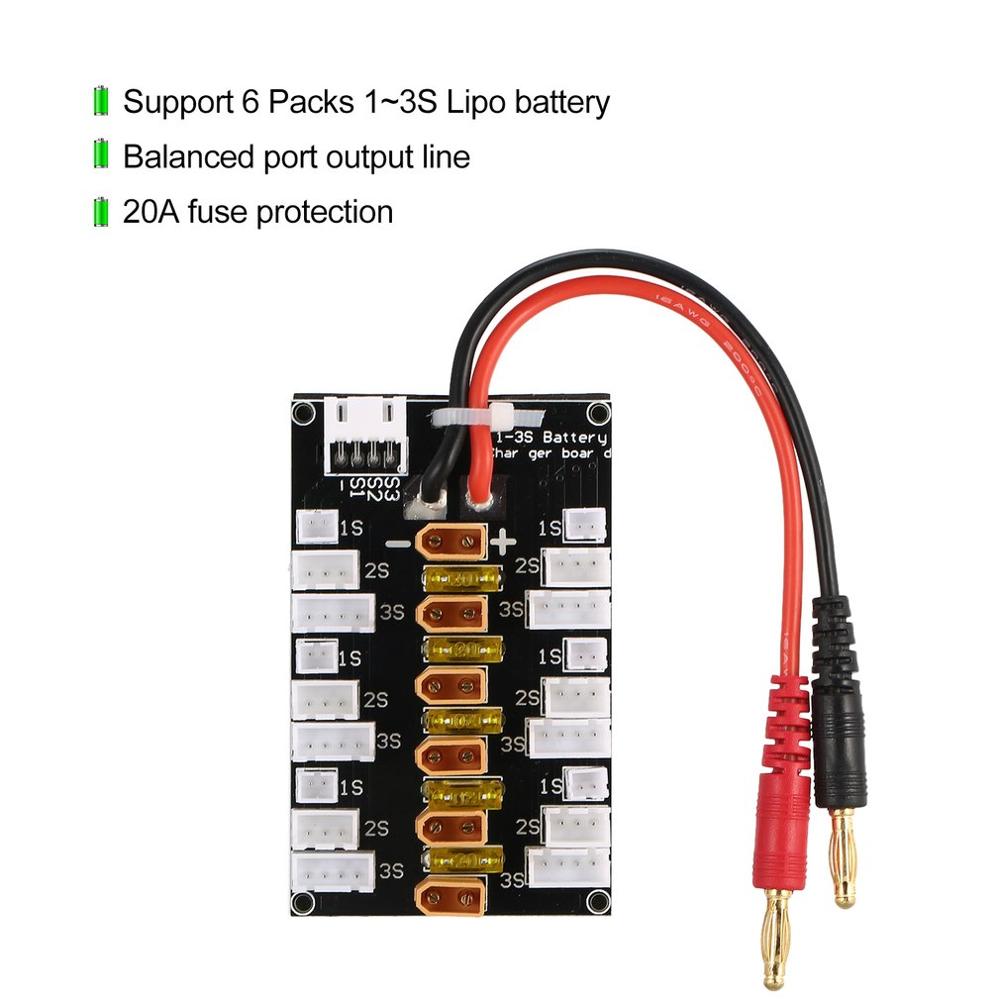 1S-3S 20A XT30 Cắm Pin Lipo So - đánh giá và giá Drone Battery Parallel Board