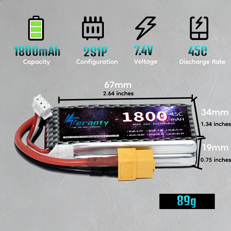 TERANTY 2S 3S 4S 1800mAh Lipo  - đánh giá và giá Drone Battery 3S