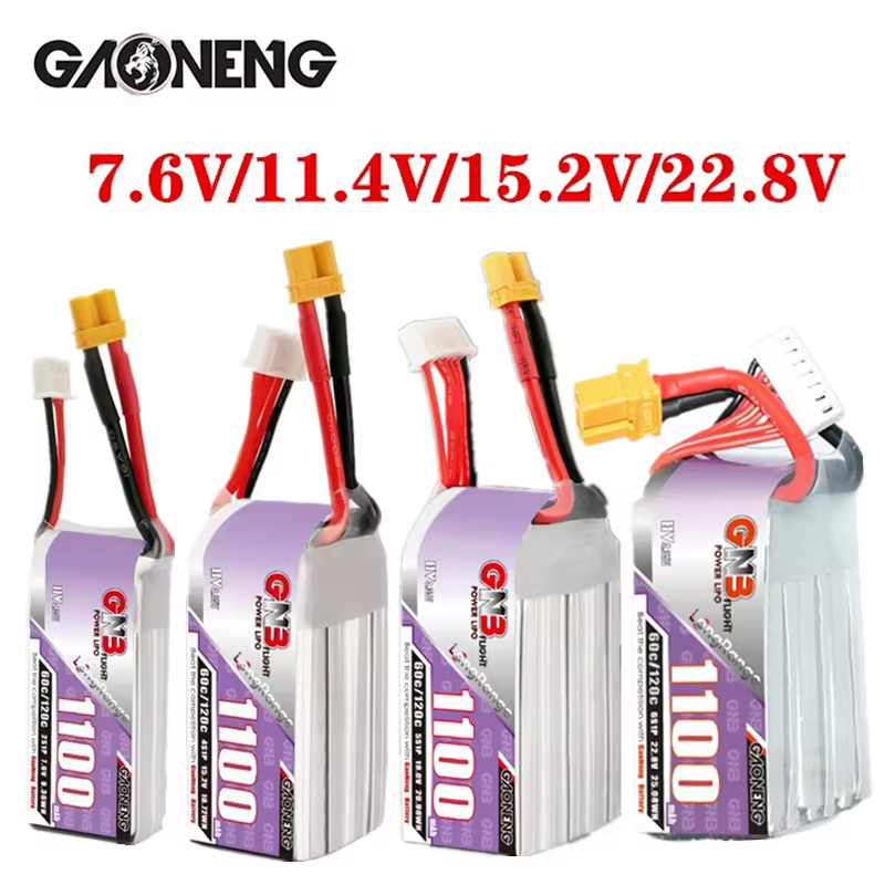 GNB 1100mAh 2S 3S 4S 6S 60C/12 - đánh giá và giá Drone Battery 3S
