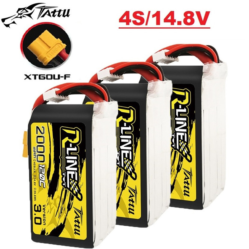 HOT TATTU R-LINE 3.0 120C 2000 - đánh giá và giá Drone Battery 4S